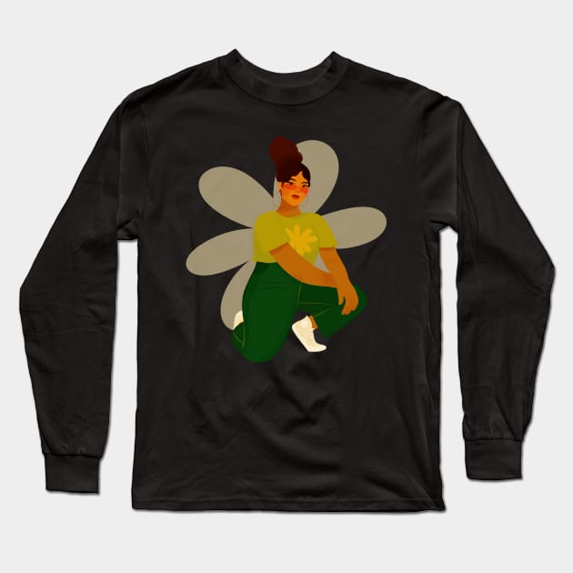 Flower girl Long Sleeve T-Shirt by Maia Fadd